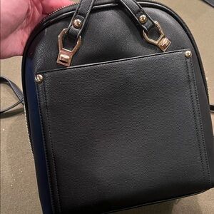 Miztique Black Backpack with Gold Accents